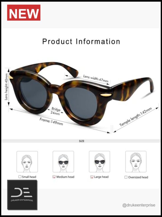 Chunky Round Sunglasses - Trendy Puffy Thick Inflated Shades main image 5
